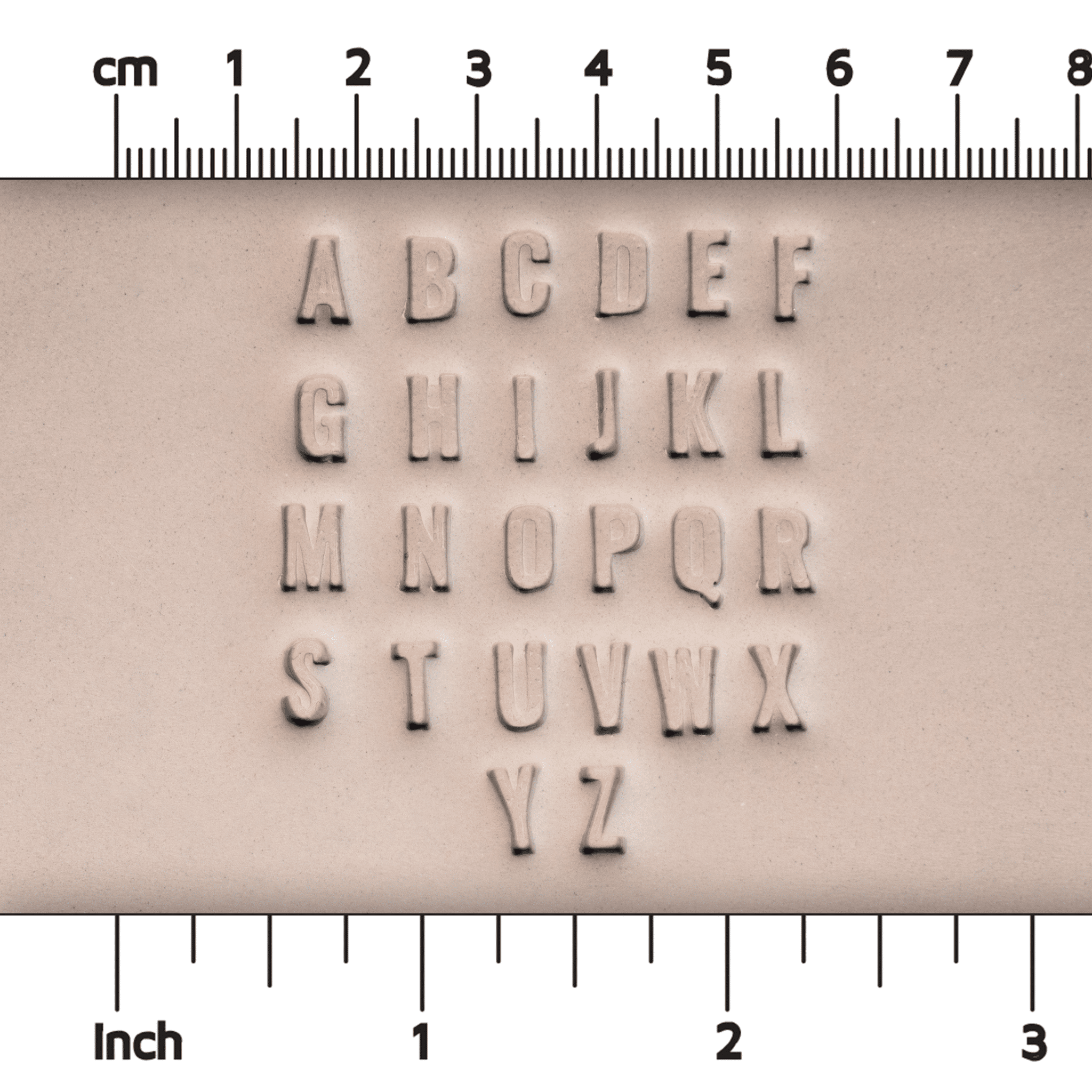 Alphabet Stamp Set | All Caps | Oswald Bold Font | 7mm Width | Buy Online from The Home Crafters
