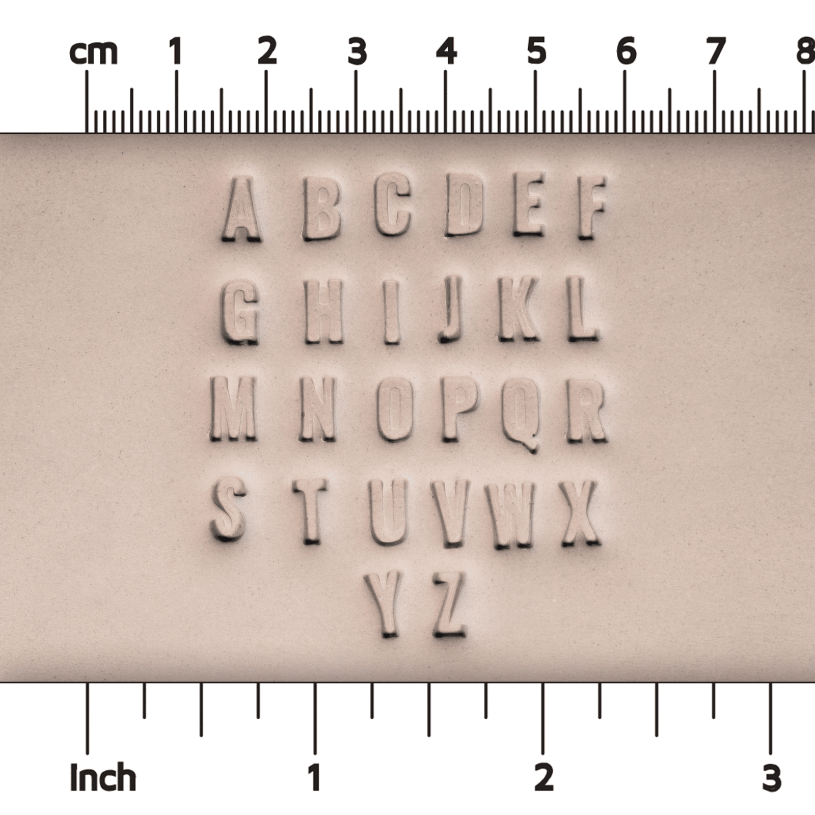 Alphabet Stamp Set | All Caps | Oswald Bold Font | 7mm Width | Buy Online from The Home Crafters
