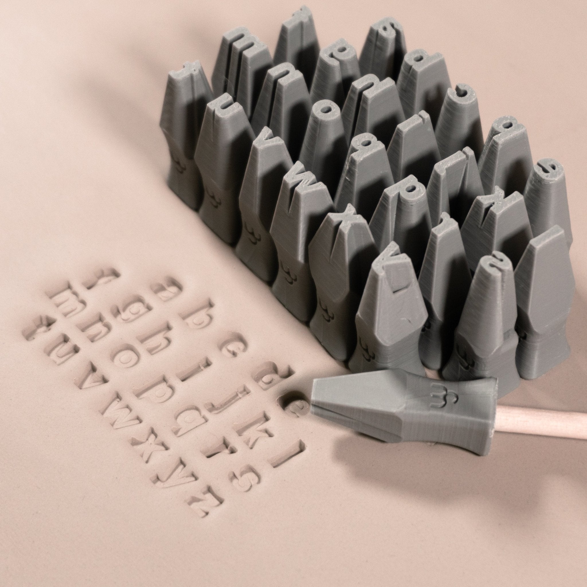 Alphabet Stamp Set | Lowercase | Arial Bold Font | 7mm Width | Buy Online from The Home Crafters