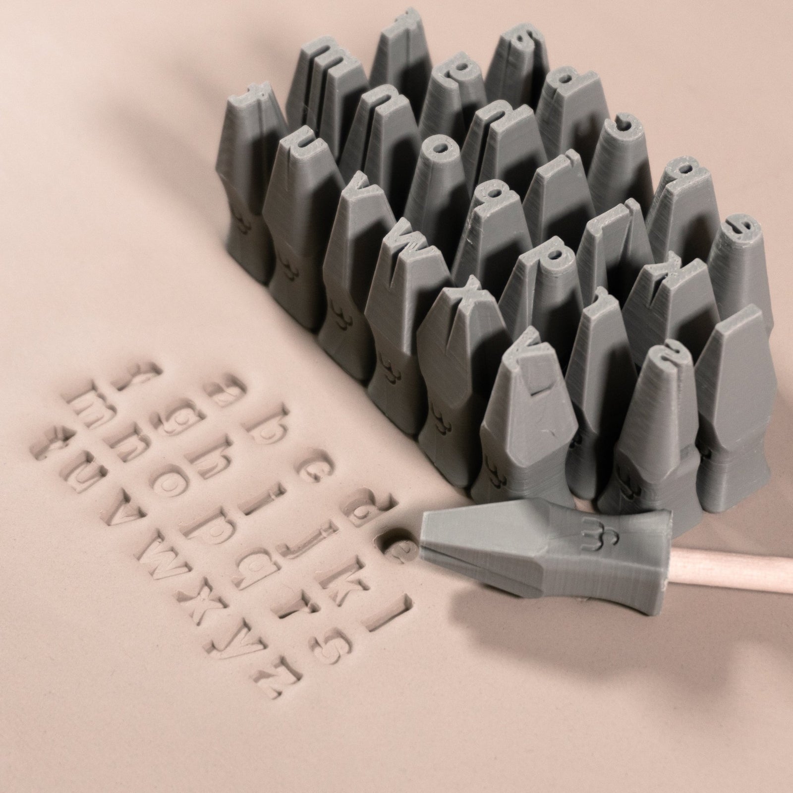 Alphabet Stamp Set | Lowercase | Arial Bold Font | 7mm Width | Buy Online from The Home Crafters
