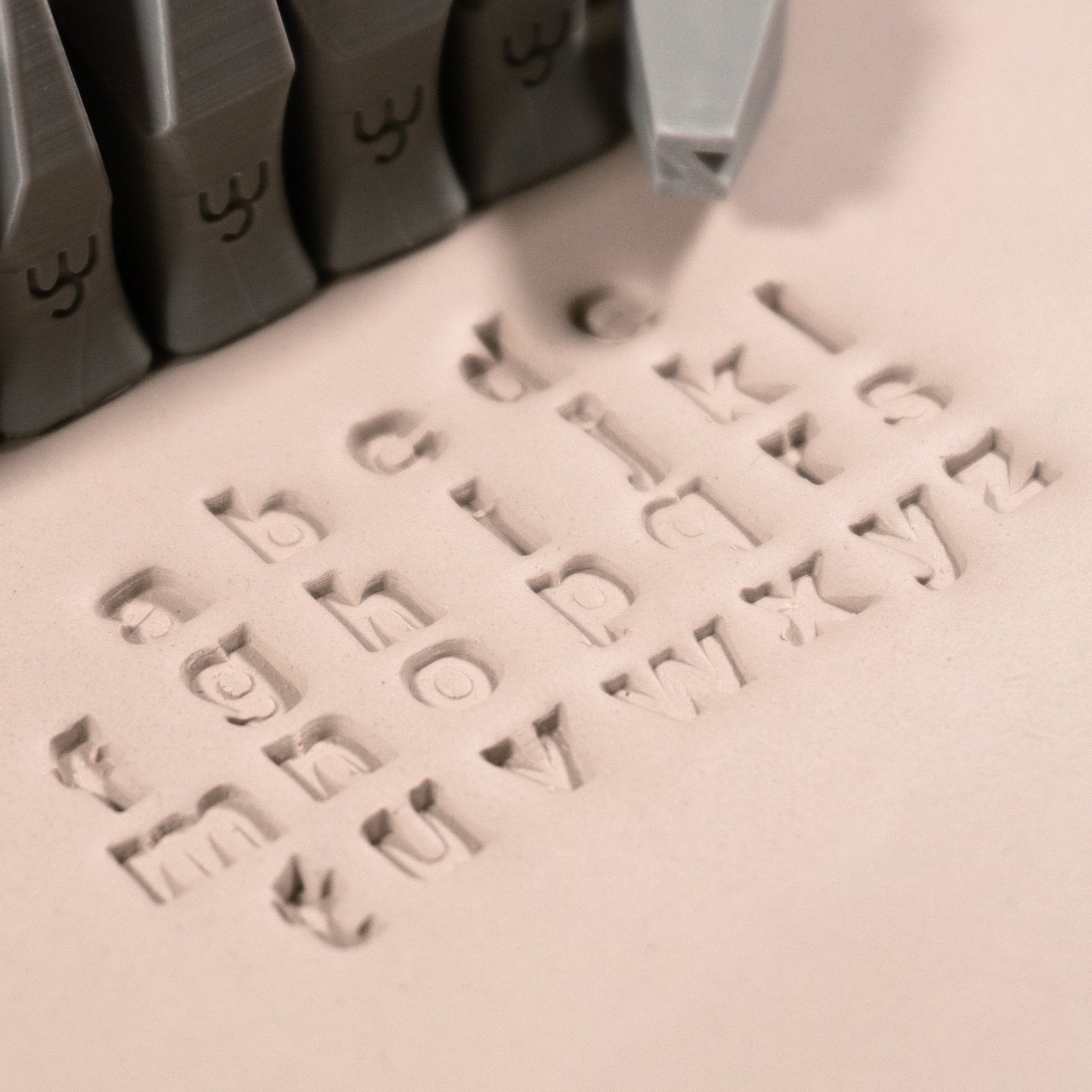 Alphabet Stamp Set | Lowercase | Arial Bold Font | 7mm Width | Buy Online from The Home Crafters