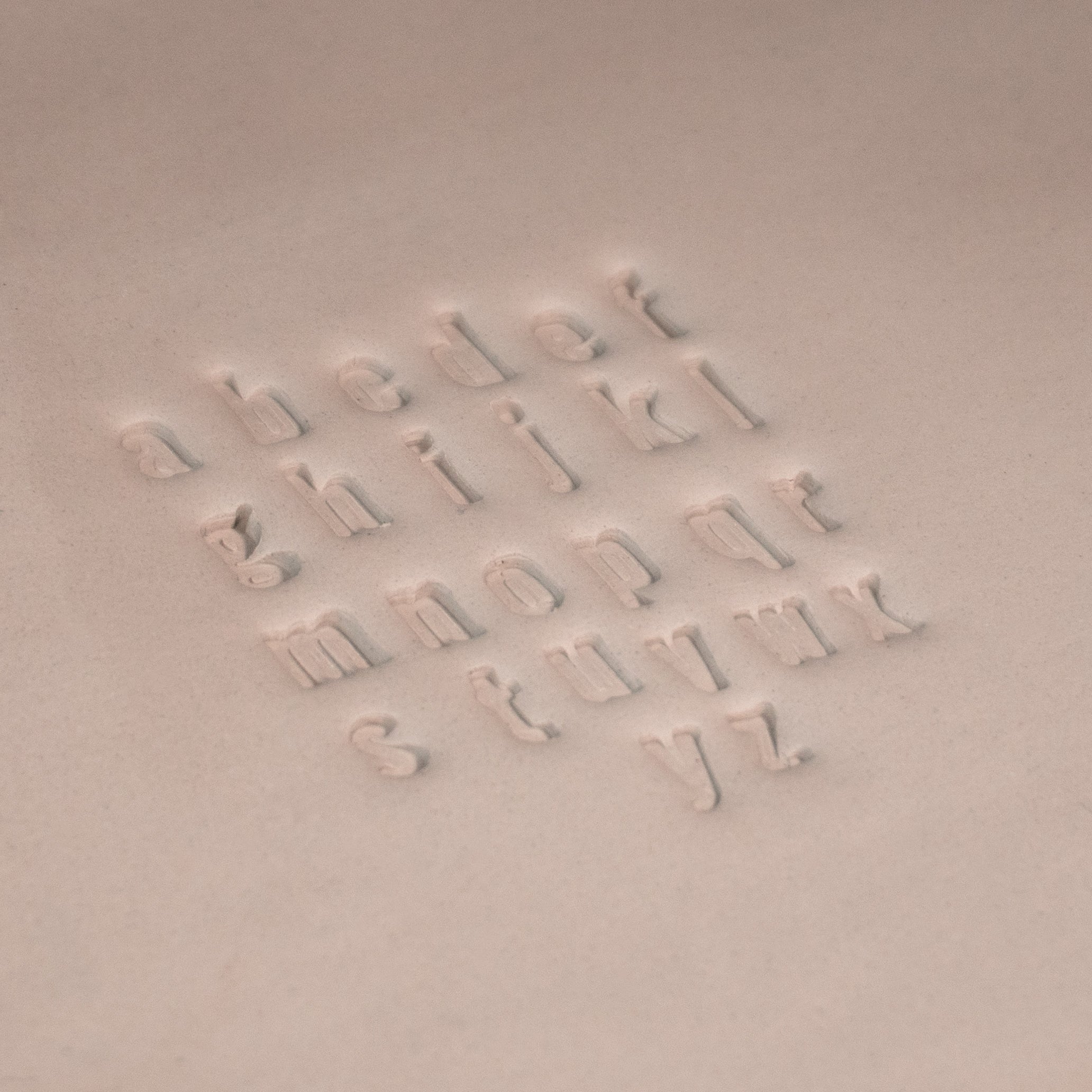 Alphabet Stamp Set | Lowercase | Oswald Bold Font | 7mm Width | Buy Online from The Home Crafters