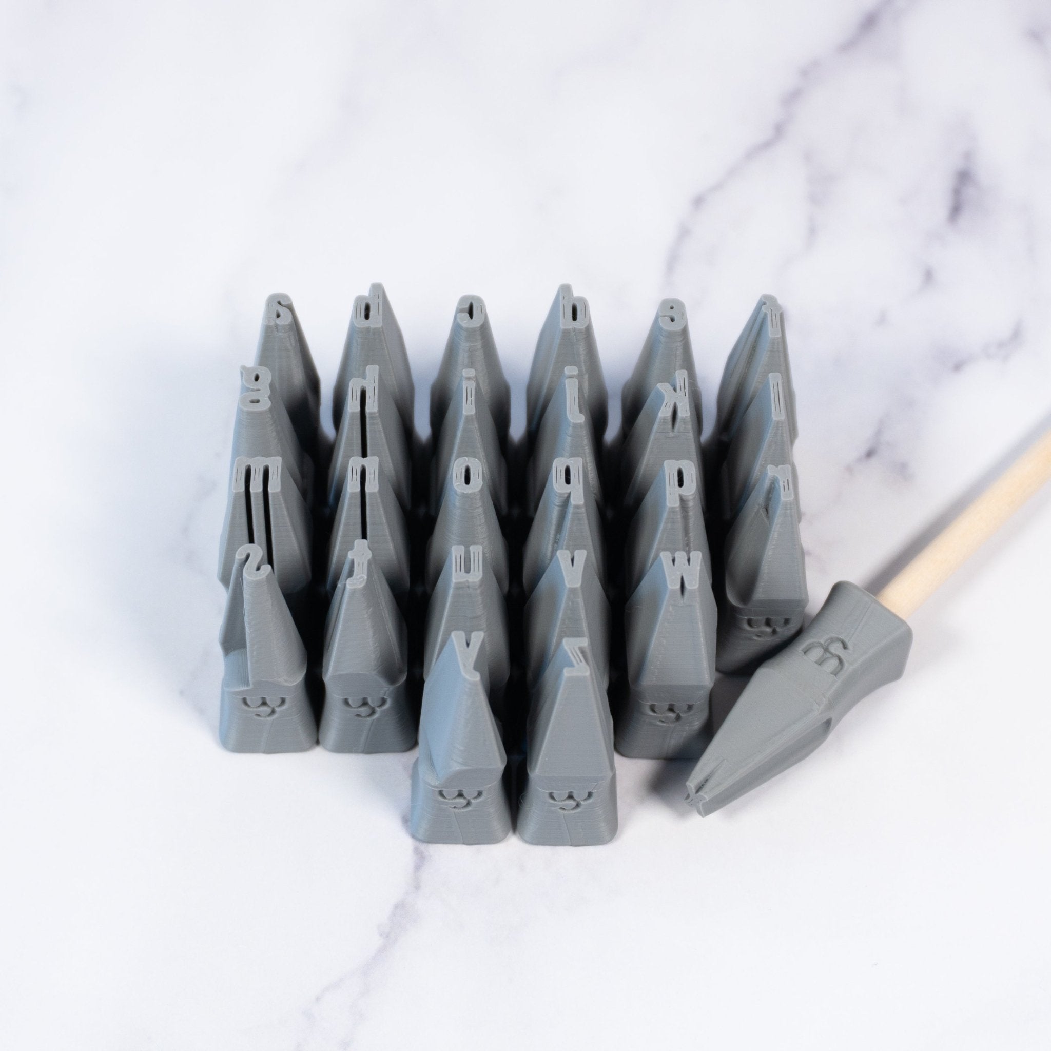 Alphabet Stamp Set | Lowercase | Oswald Bold Font | 7mm Width | Buy Online from The Home Crafters