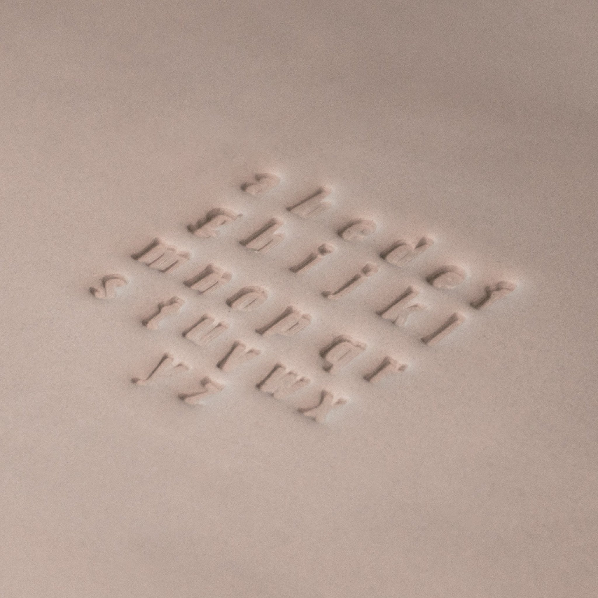Alphabet Stamp Set | Lowercase | Oswald Bold Font | 7mm Width | Buy Online from The Home Crafters
