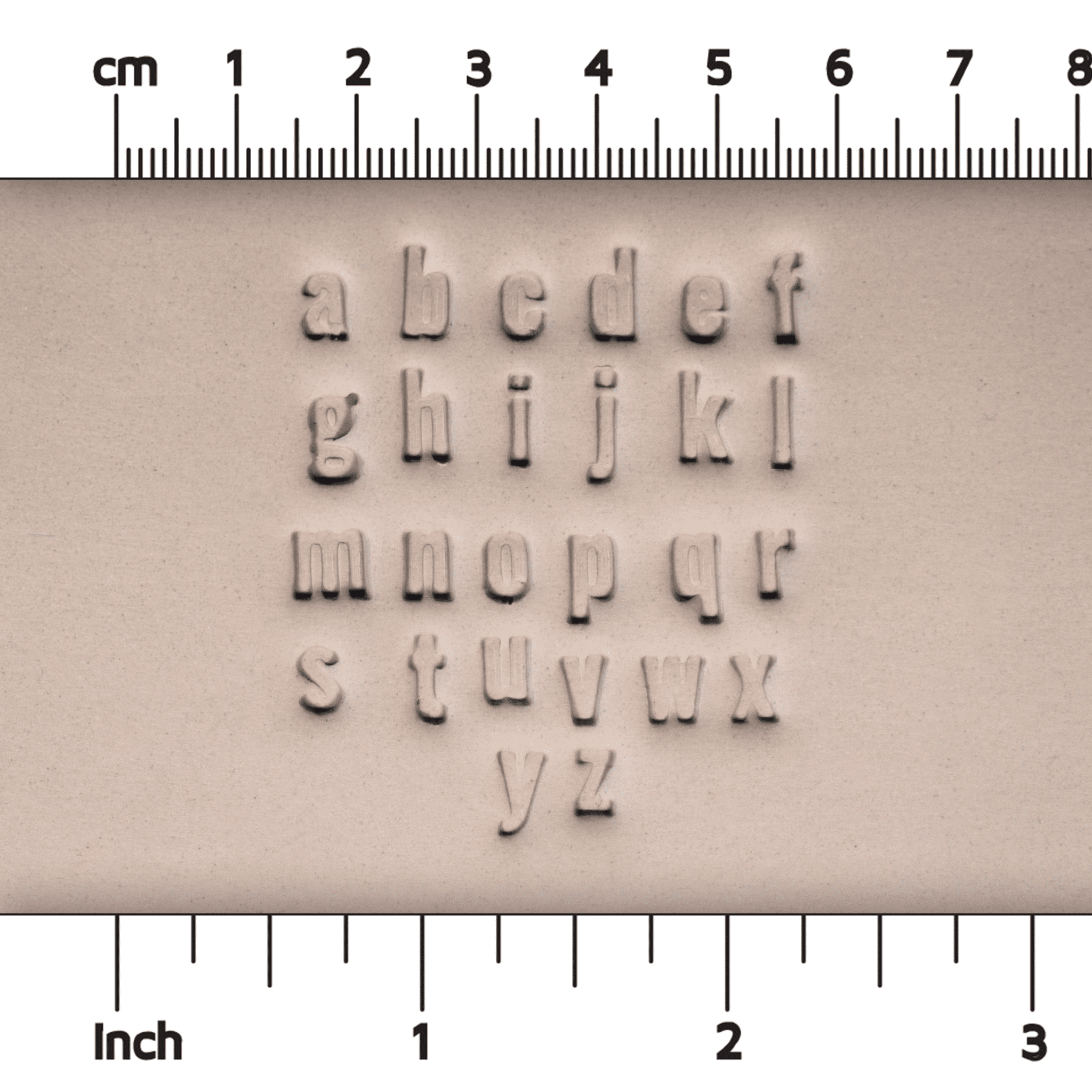 Alphabet Stamp Set | Lowercase | Oswald Bold Font | 7mm Width | Buy Online from The Home Crafters