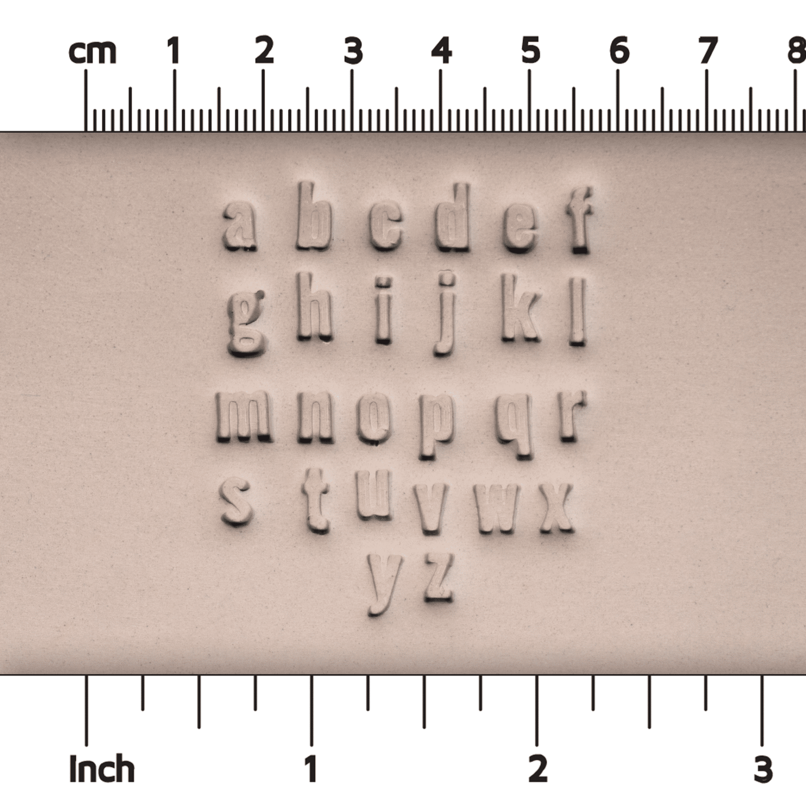 Alphabet Stamp Set | Lowercase | Oswald Bold Font | 7mm Width | Buy Online from The Home Crafters