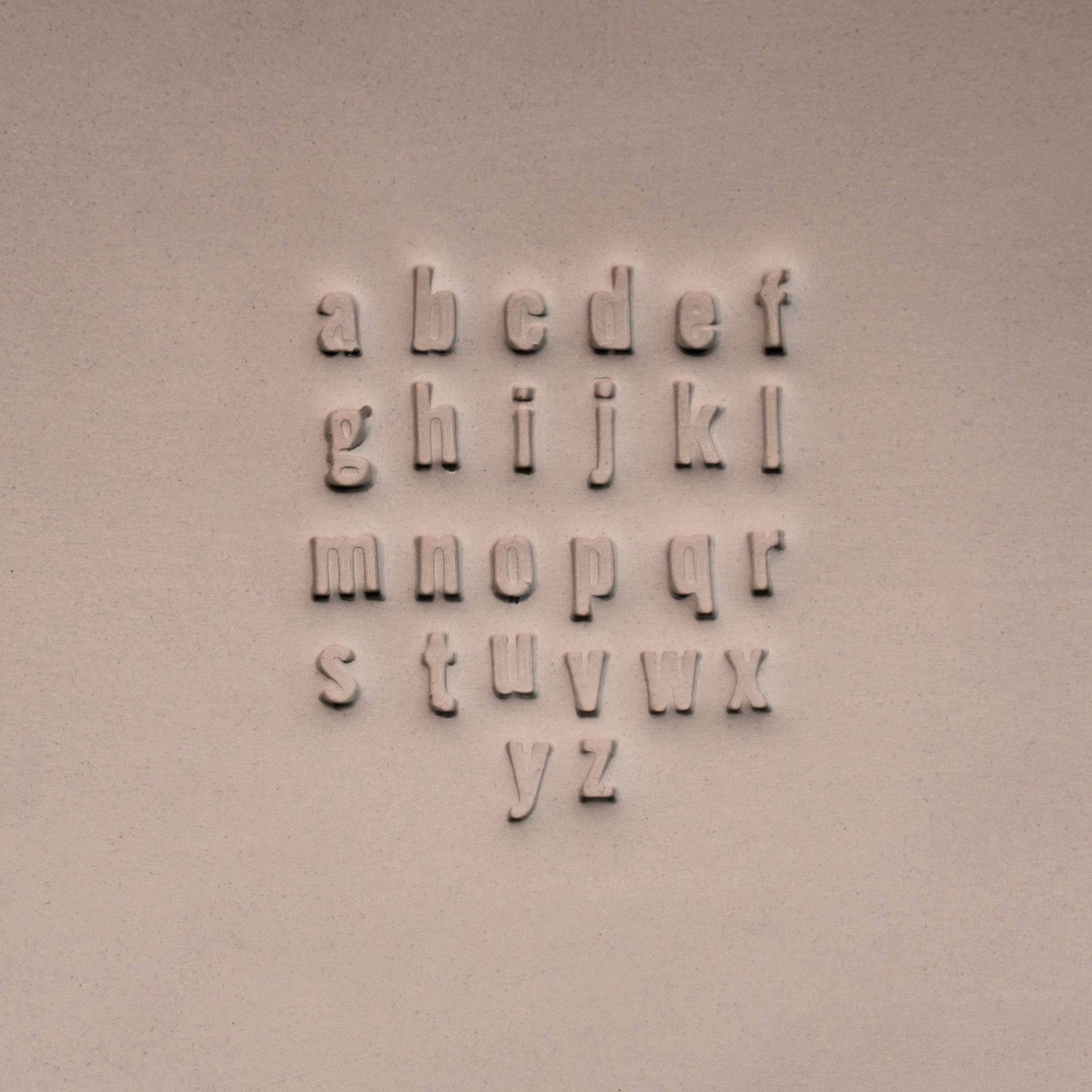 Alphabet Stamp Set | Lowercase | Oswald Bold Font | 7mm Width | Buy Online from The Home Crafters