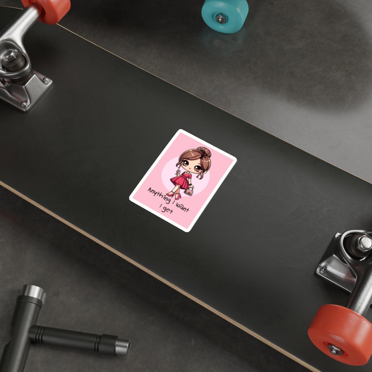 Cartoon Princess Sticker – Waterproof Vinyl | Buy Online from The Home Crafters