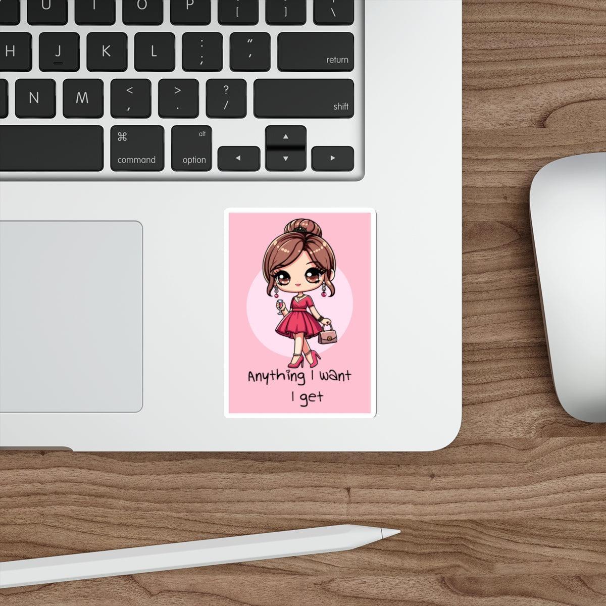 Cartoon Princess Sticker – Waterproof Vinyl | Buy Online from The Home Crafters