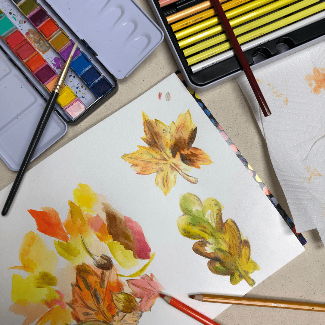 Art for Beginners: Watercolour Leaves - Saturday 4th October | Buy Online from The Home Crafters