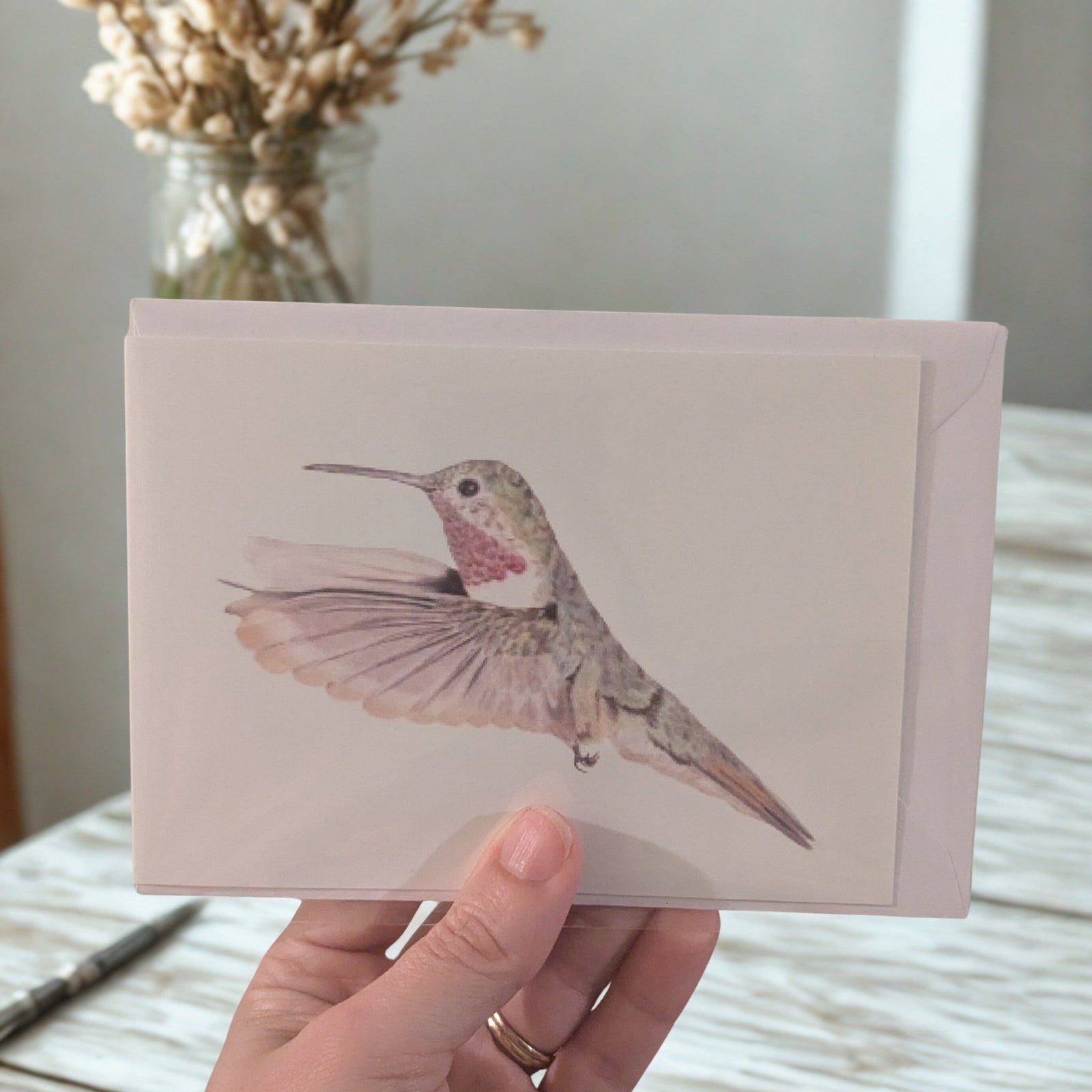 Art Print Greetings Card - Bird Series - Hummingbird | Buy Online from The Home Crafters