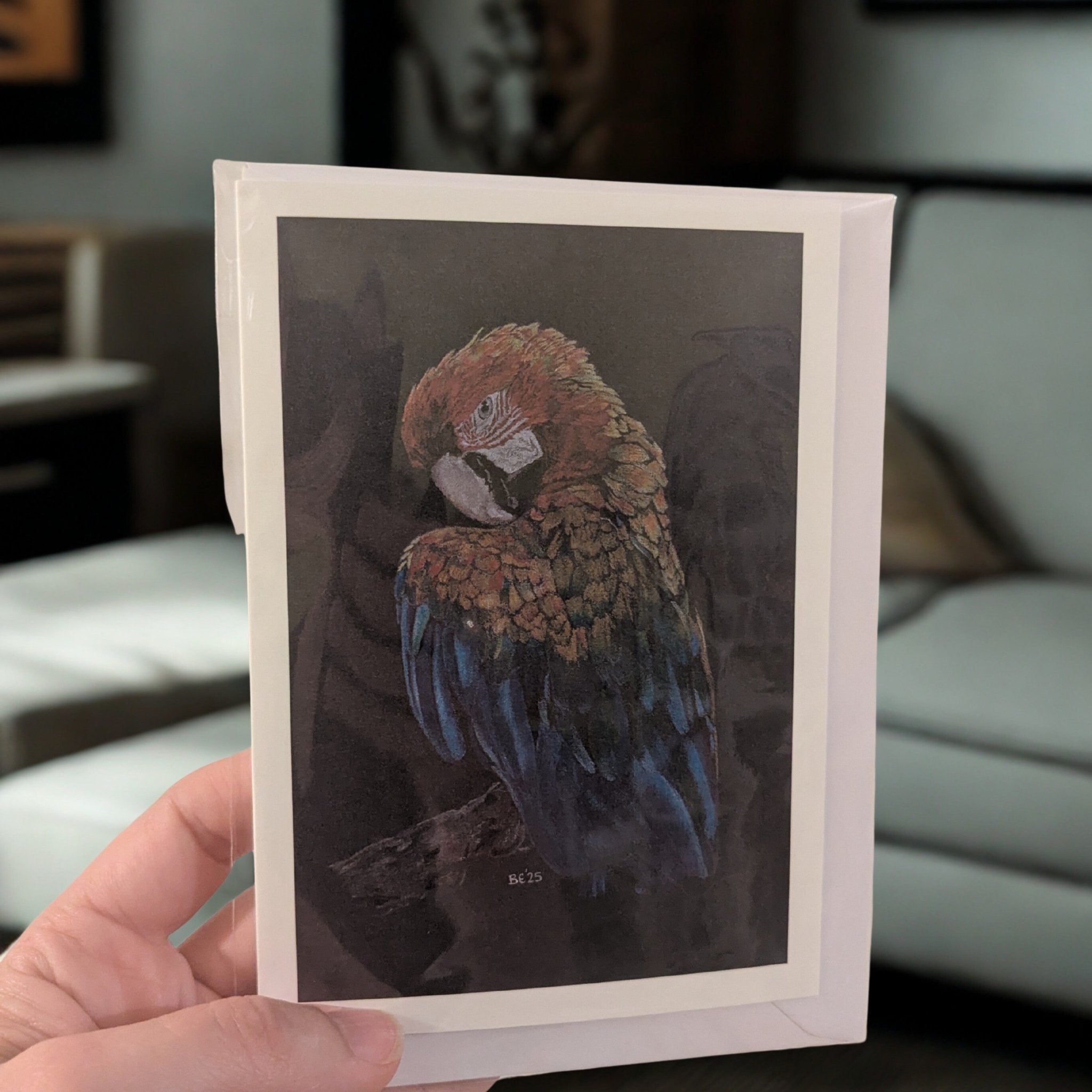 Art Print Greetings Card - Bird Series - Macaw | Buy Online from The Home Crafters