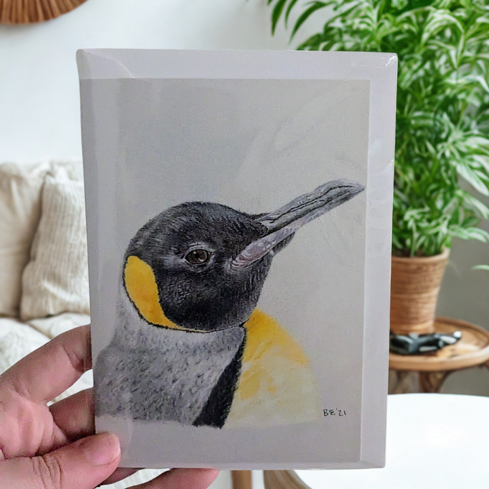Art Print Greetings Card - Bird Series - Penguin | Buy Online from The Home Crafters