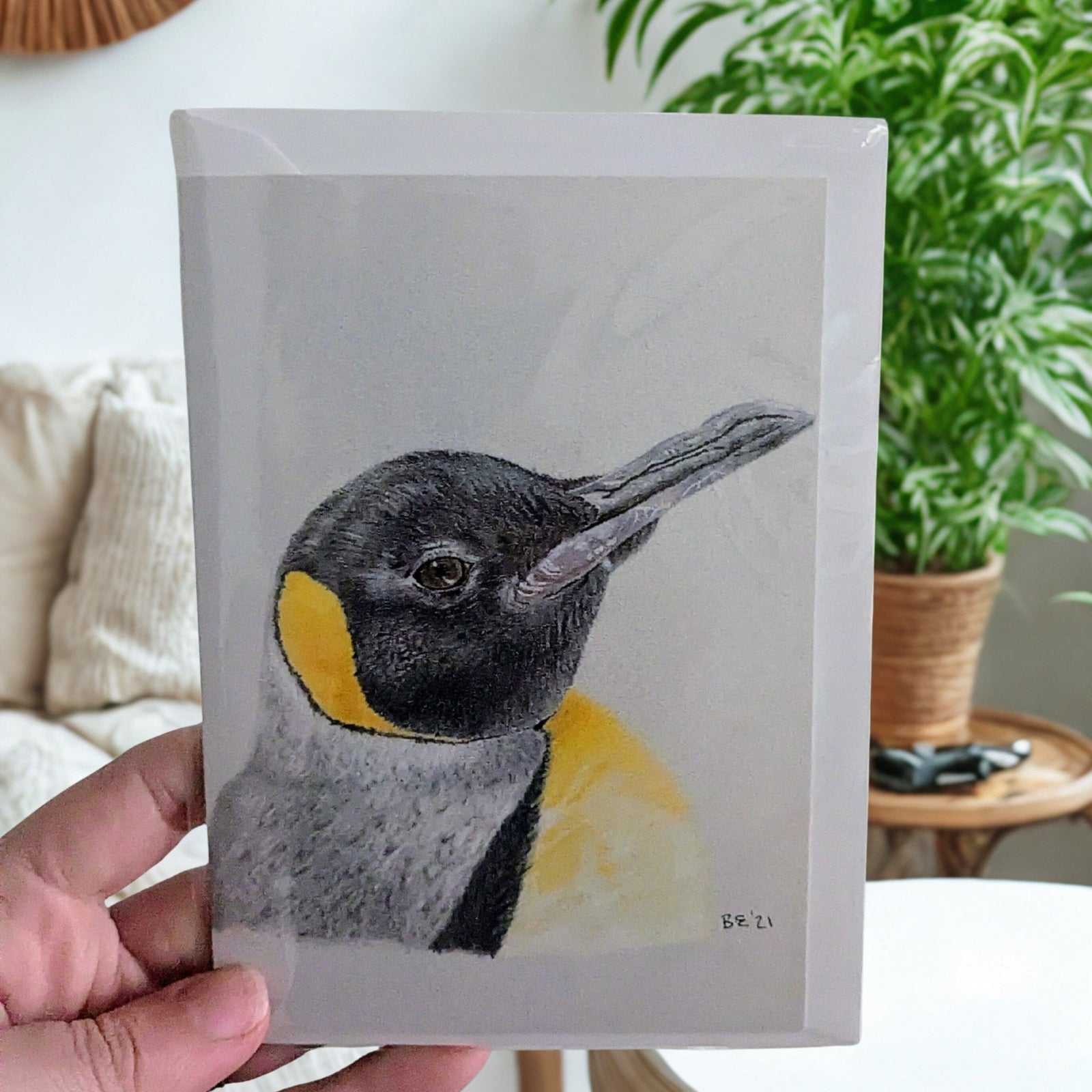 Art Print Greetings Card - Bird Series - Penguin | Buy Online from The Home Crafters