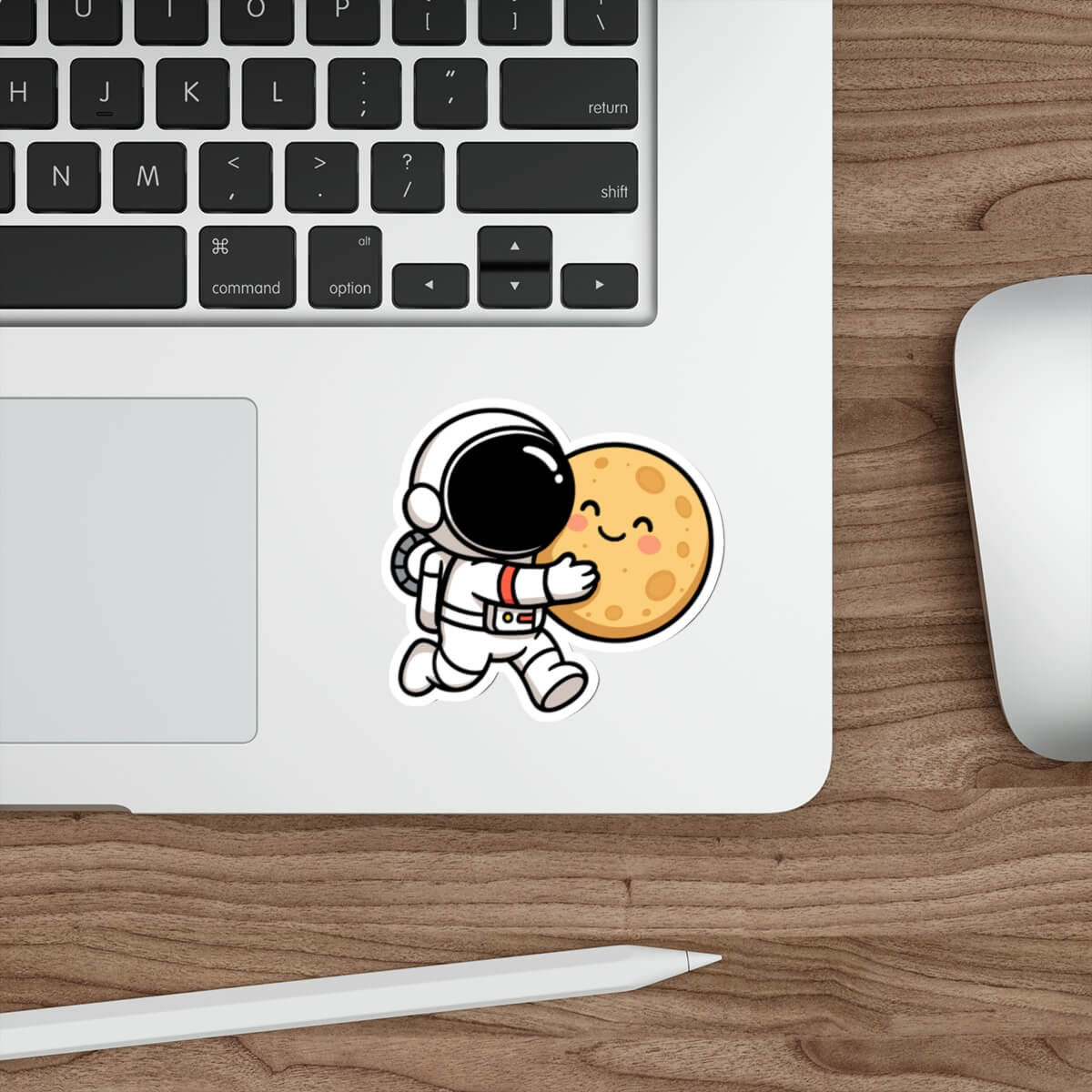 Astronaut Moon Hug Sticker – Cute Funny Vinyl Space Decal | Buy Online from The Home Crafters