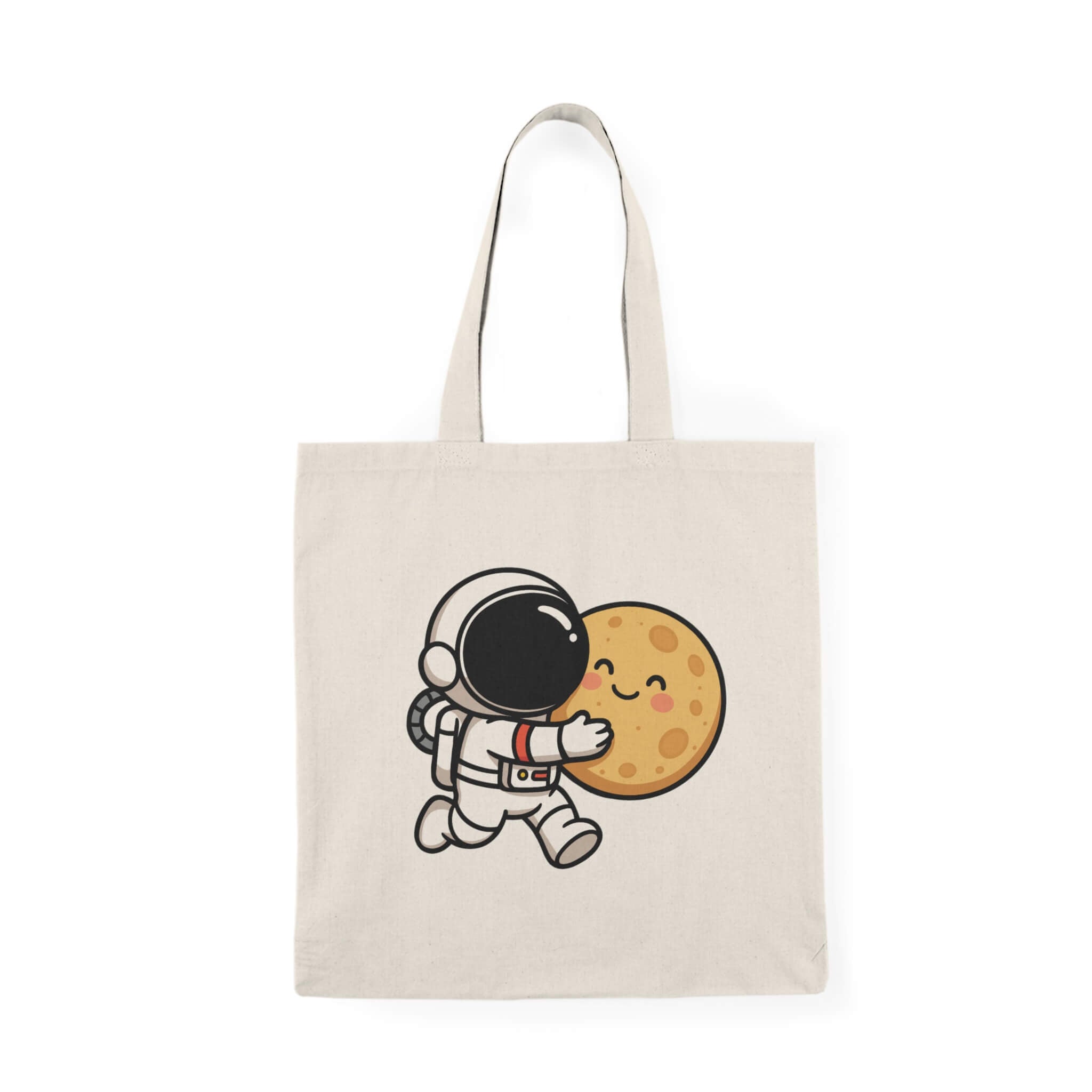 Astronaut Hugging Moon Tote Bag – Cute Eco Shopper Gift | Buy Online from The Home Crafters