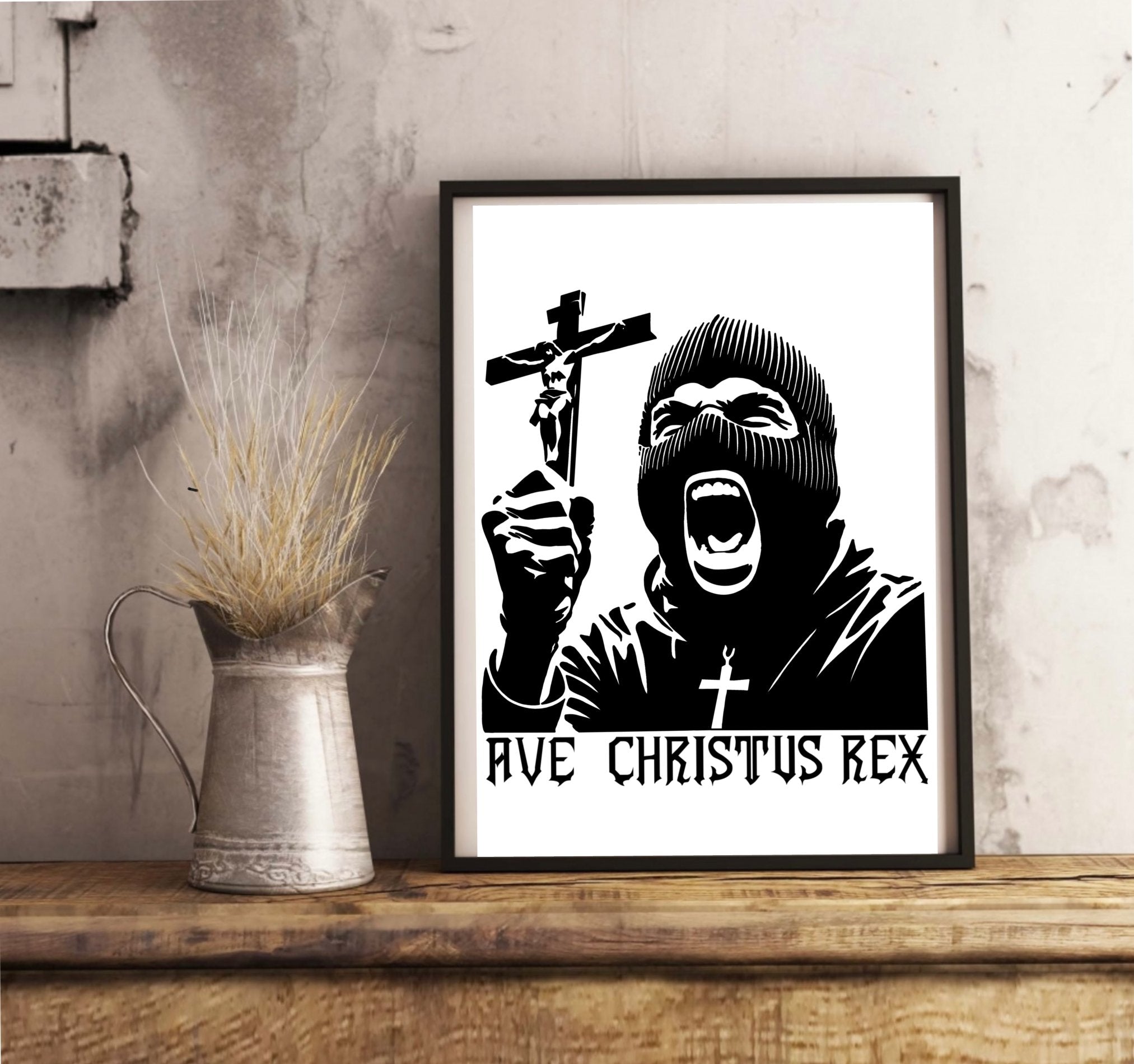 Ave Christus Rex – Bold Christian Wall Art Print | Buy Online from The Home Crafters