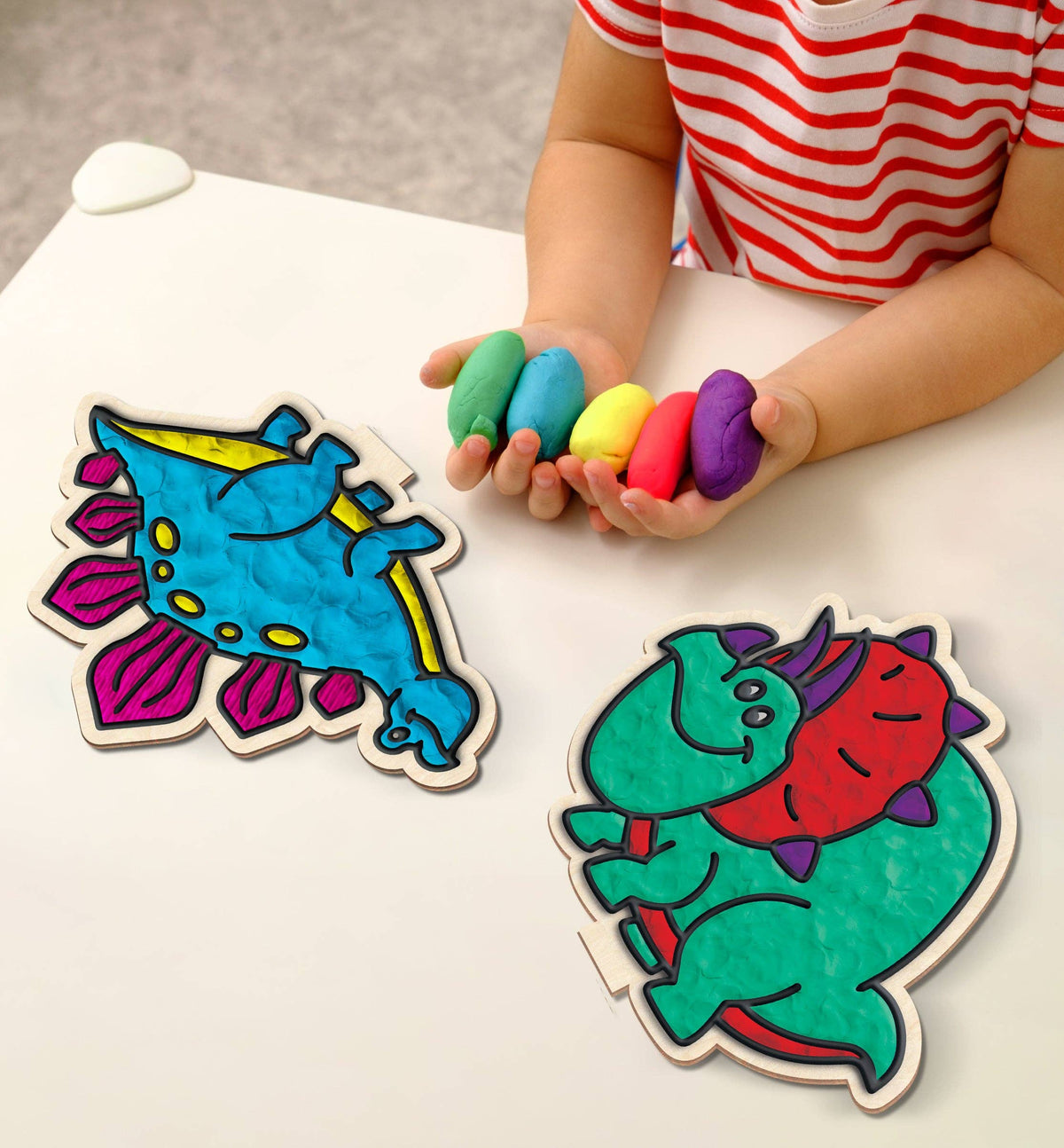 Dinosaur Clay Colouring. Kit | Buy Online from The Home Crafters