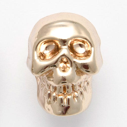 Metallic Skull Shanked Button - each