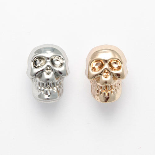 Metallic Skull Shanked Button - each