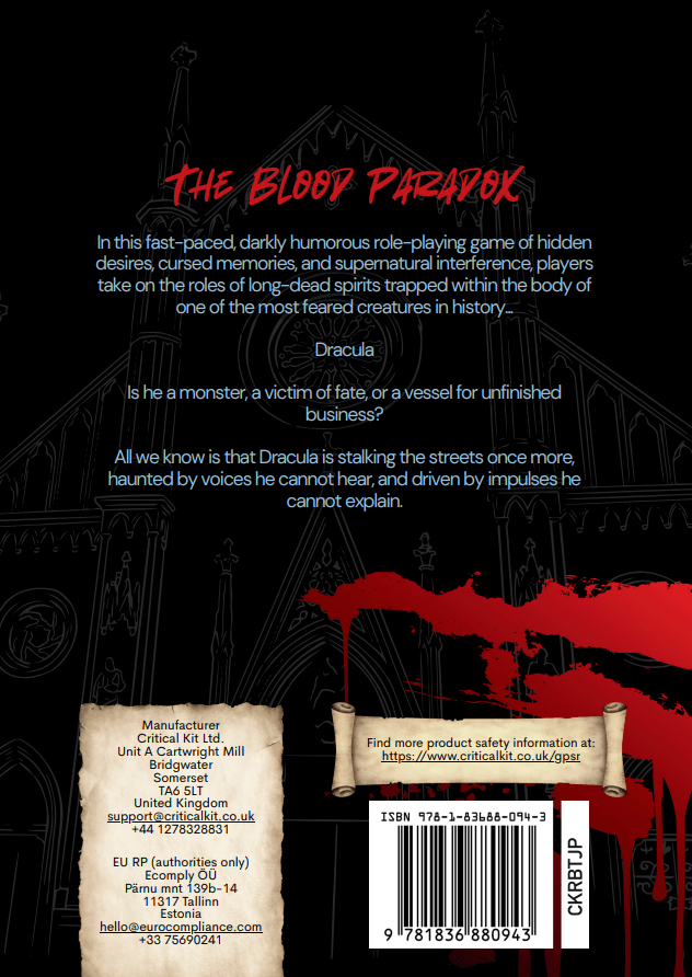 The Blood Paradox - TTRPG | Buy Online from The Home Crafters