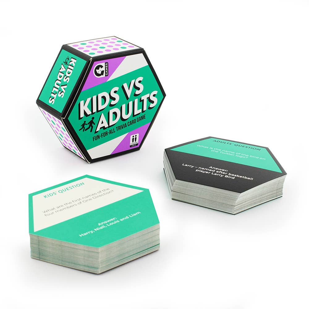 Hexagon Pocket Card Game - Kids vs Adults