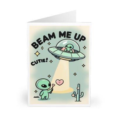 Beam Me Up, Cutie Greeting Card – Alien Love & Cosmic | Buy Online from The Home Crafters
