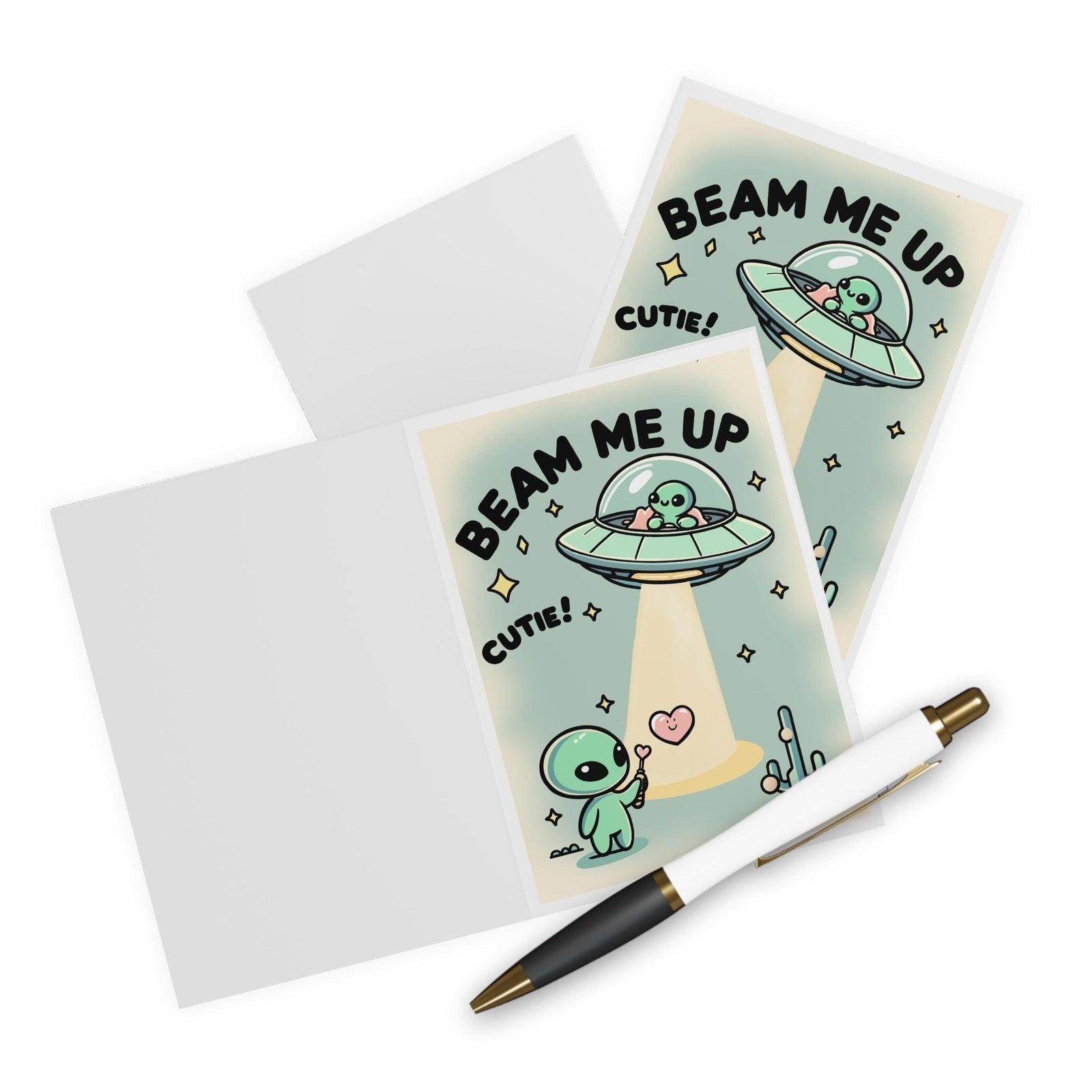 Beam Me Up, Cutie Greeting Card – Alien Love & Cosmic | Buy Online from The Home Crafters