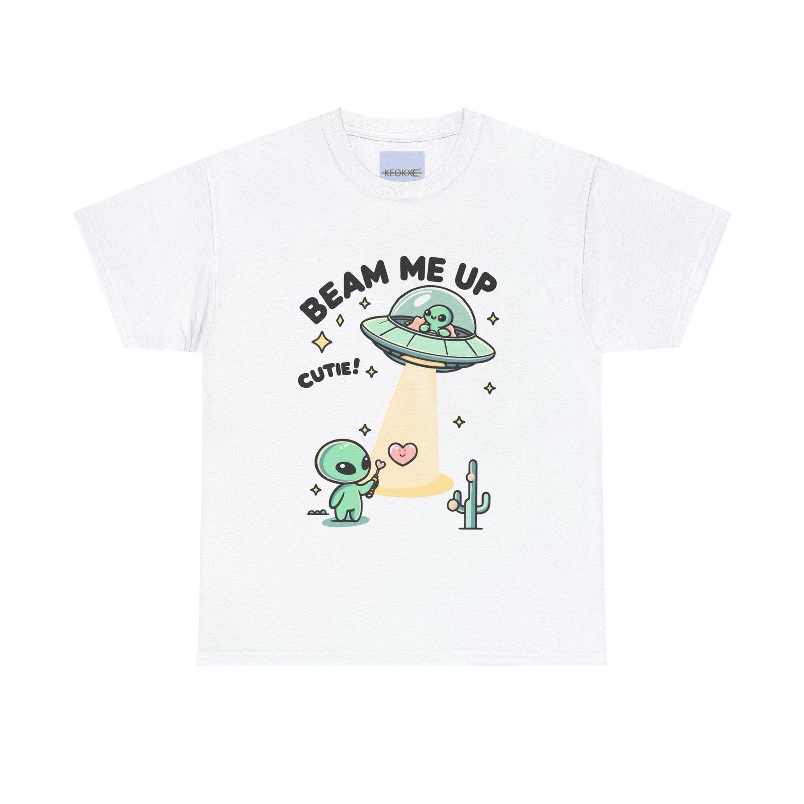 Beam Me Up, Cutie T-Shirt – Alien Love Space Tee | Buy Online from The Home Crafters
