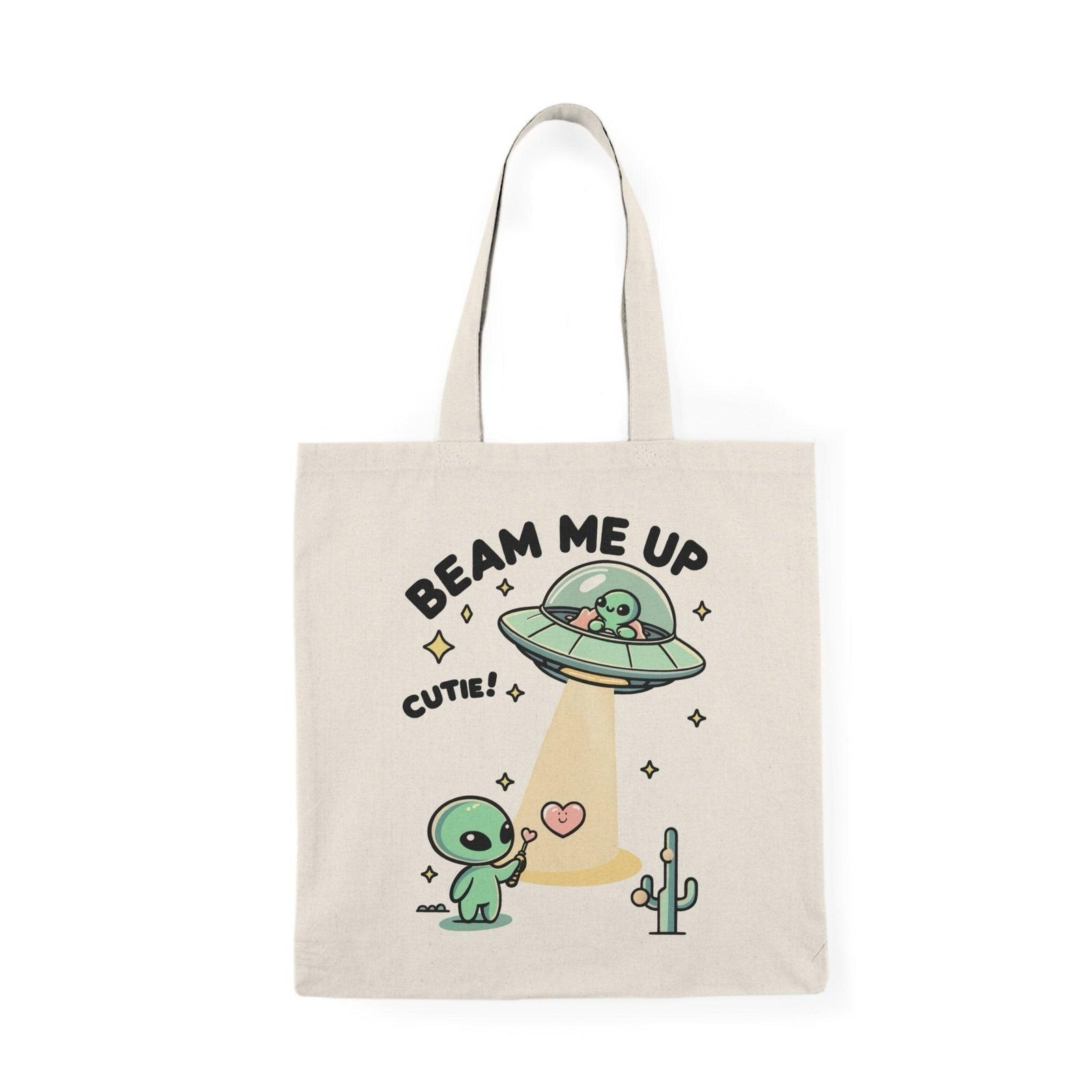 Beam Me Up, Cutie Tote – Alien Design Eco Cotton Bag | Buy Online from The Home Crafters