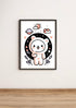 Bear Bliss – Minimalist White Bear Art Print | Buy Online from The Home Crafters