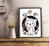 Bear Bliss – Minimalist White Bear Art Print | Buy Online from The Home Crafters