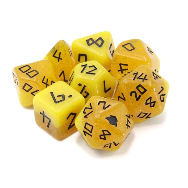 Dice Goblin 8 - piece RPG dice set - The Beekeeper | Buy Online from The Home Crafters
