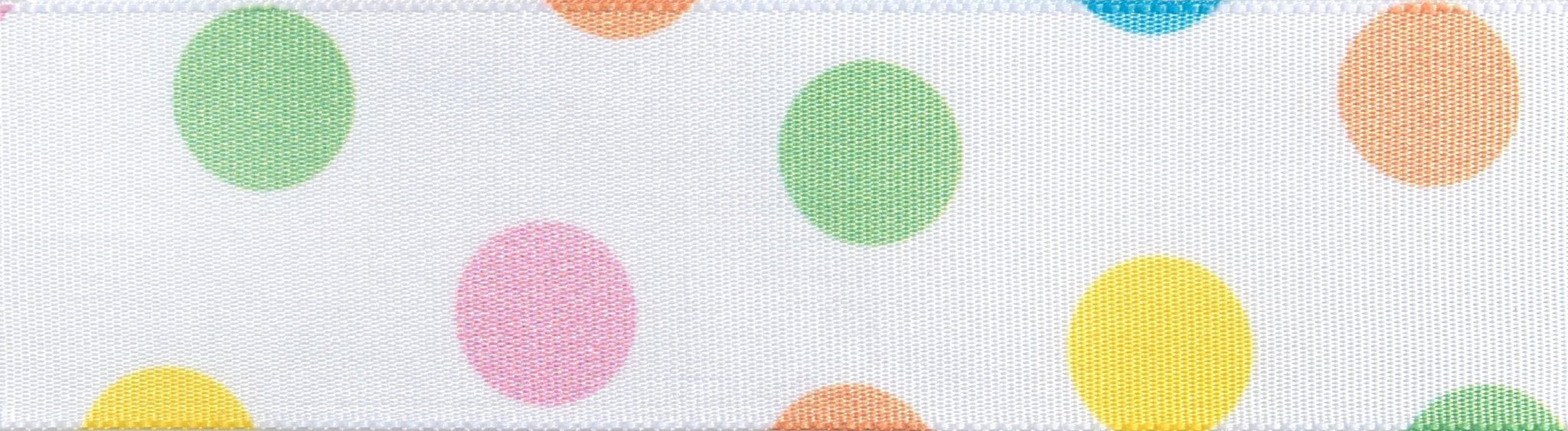 Berisfords Ribbon: Multicolour Dotty - various widths | Buy Online from The Home Crafters