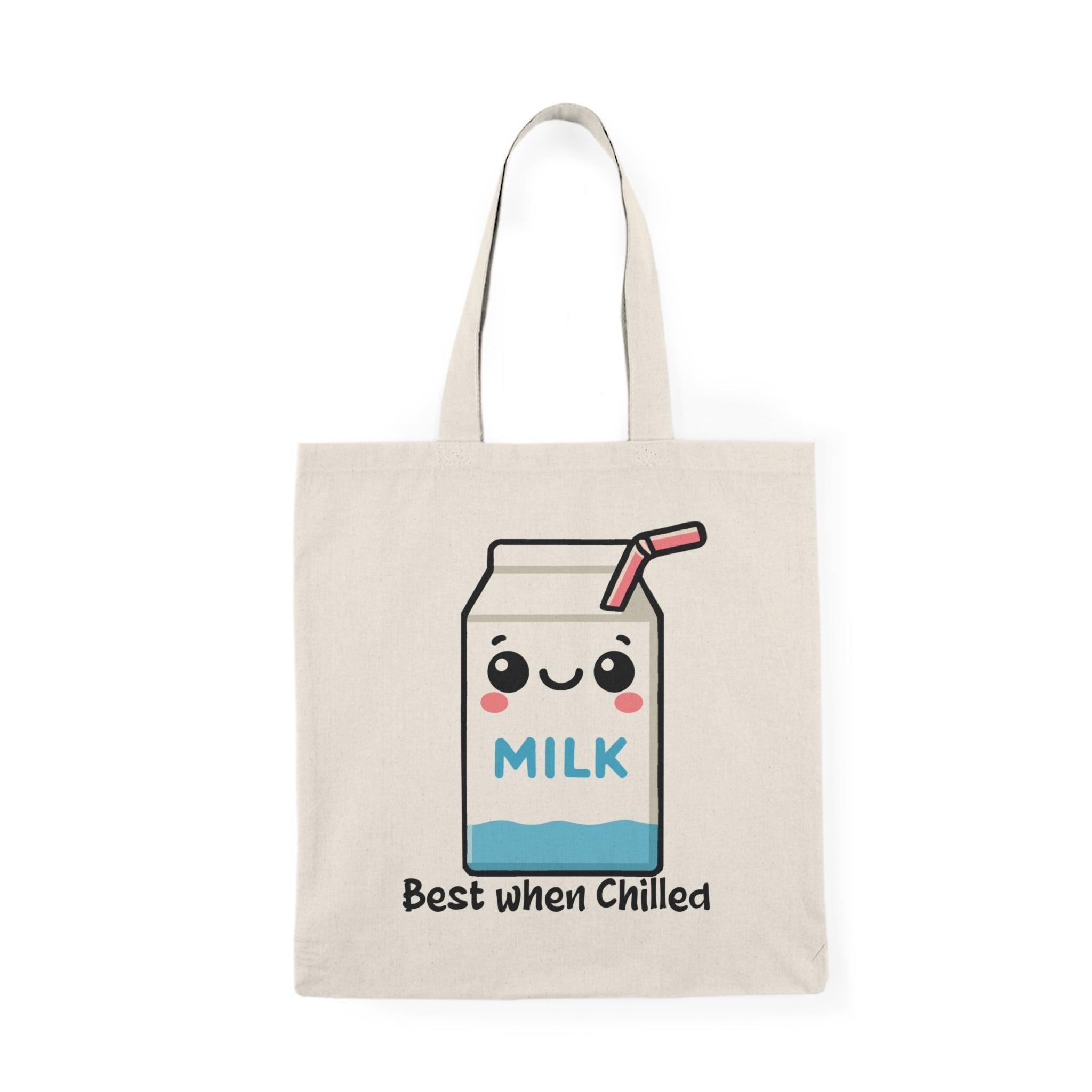 Best When Chilled – Funny Milk Carton Tote Bag | Buy Online from The Home Crafters