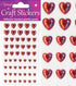 Eleganza Craft Stickers Diamante Heart Gems - 56pc