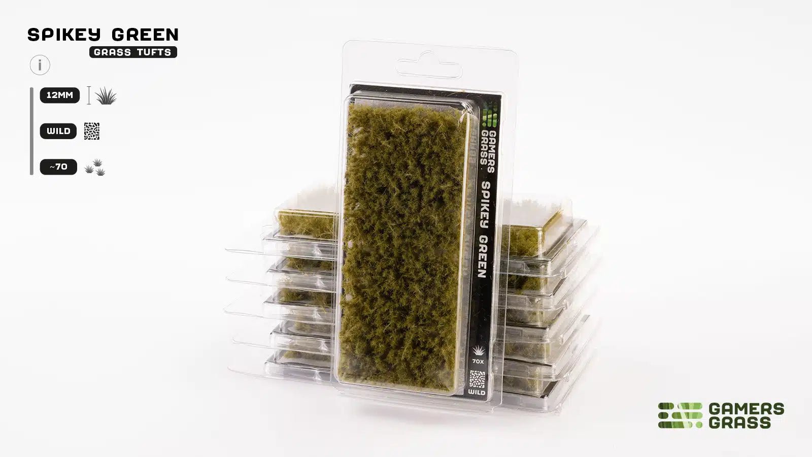 Gamers Grass Spikey Green Tufts (12mm) | Buy Online from The Home Crafters