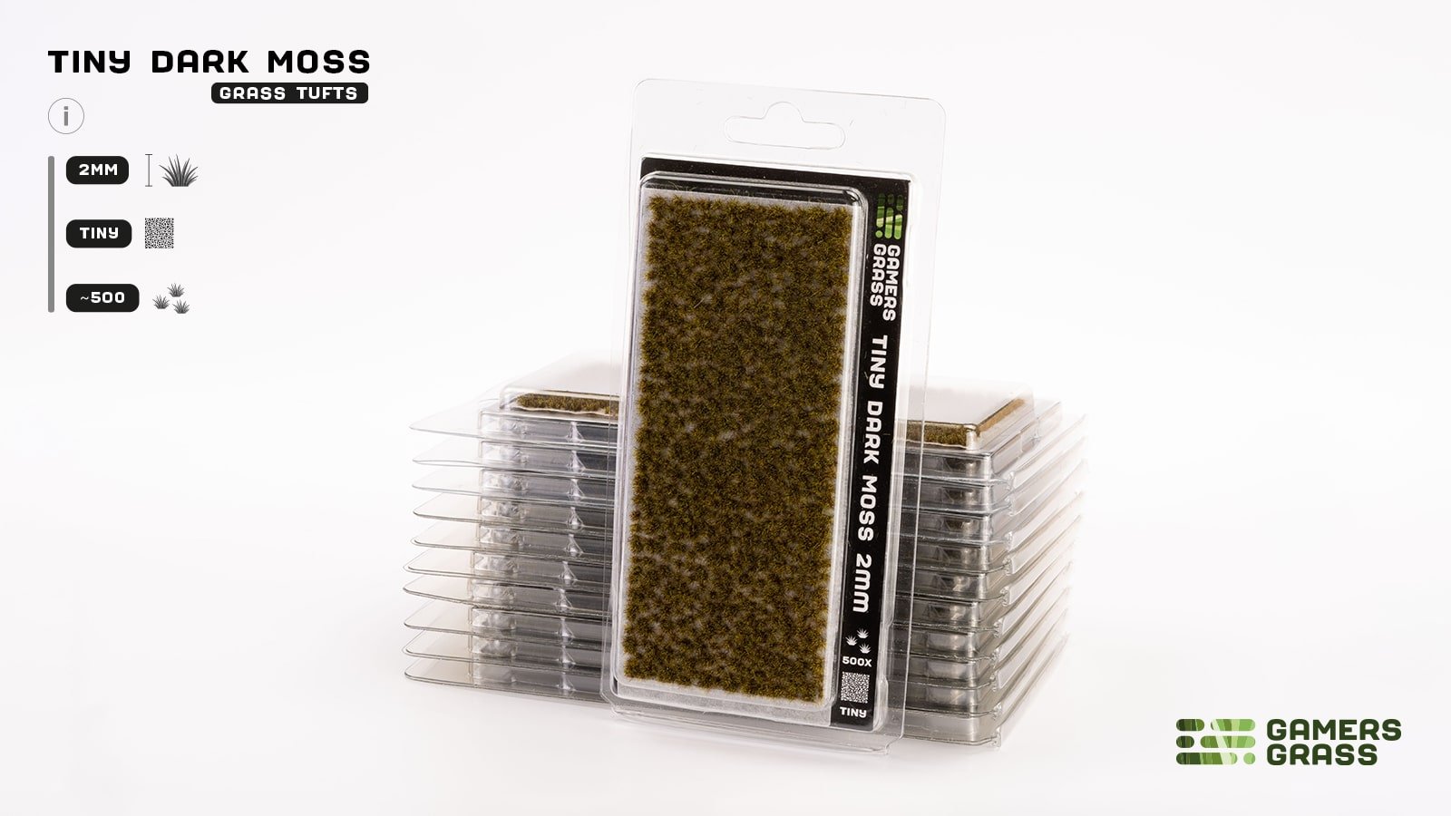 Gamers Grass Tiny (2mm) Grass Tufts - Dark Moss | Buy Online from The Home Crafters