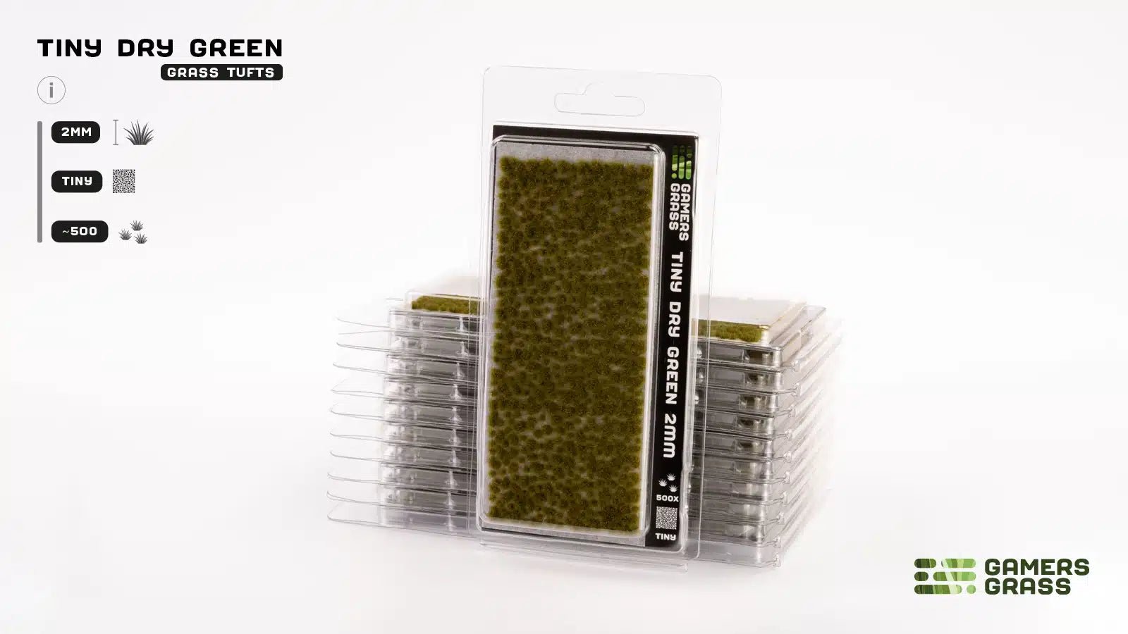 Gamers Grass Tiny (2mm) Grass Tufts - Dry Green | Buy Online from The Home Crafters