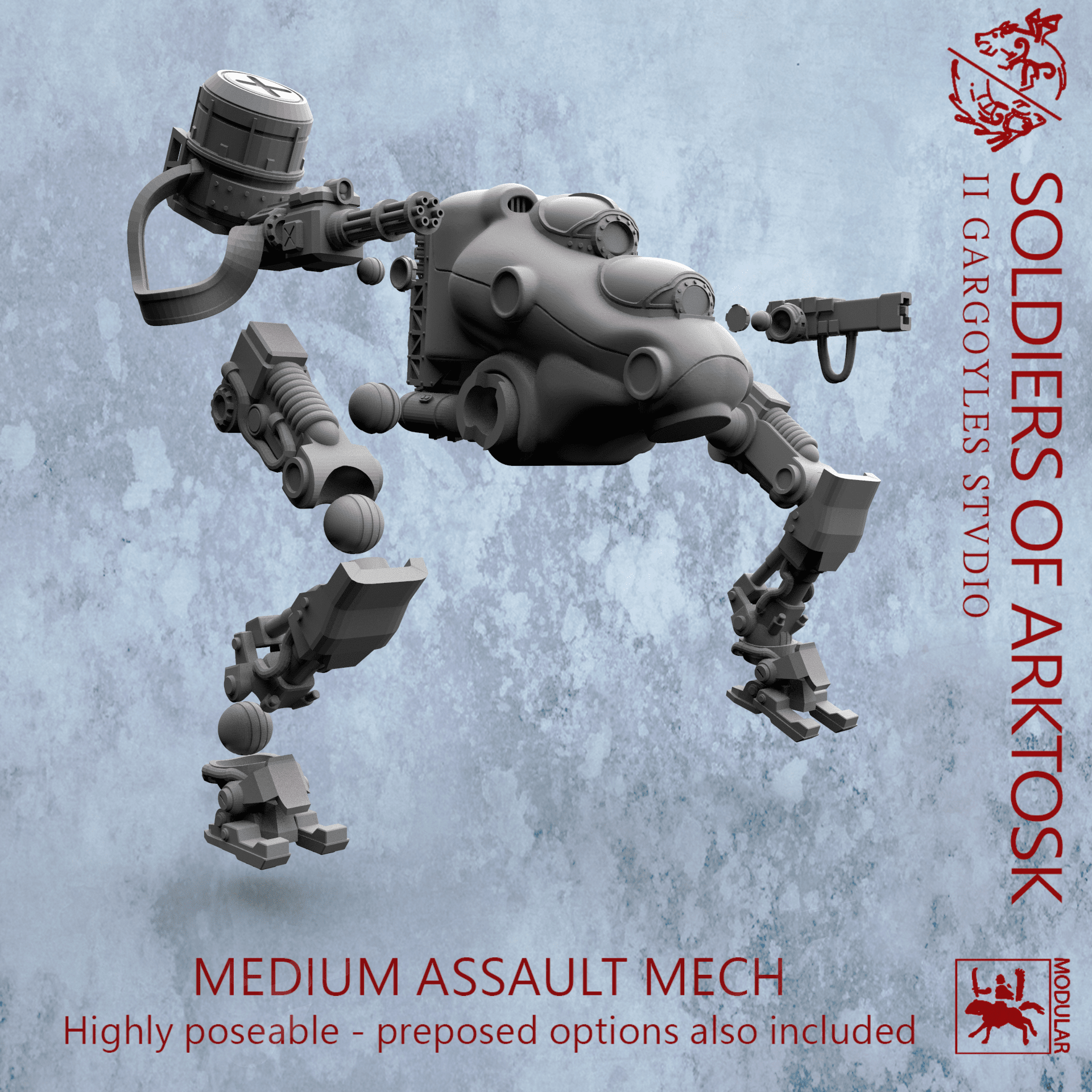 Soldiers of Arktosk - Medium Assault Mech | Modular War Machine for the Battlefield | Buy Online from The Home Crafters