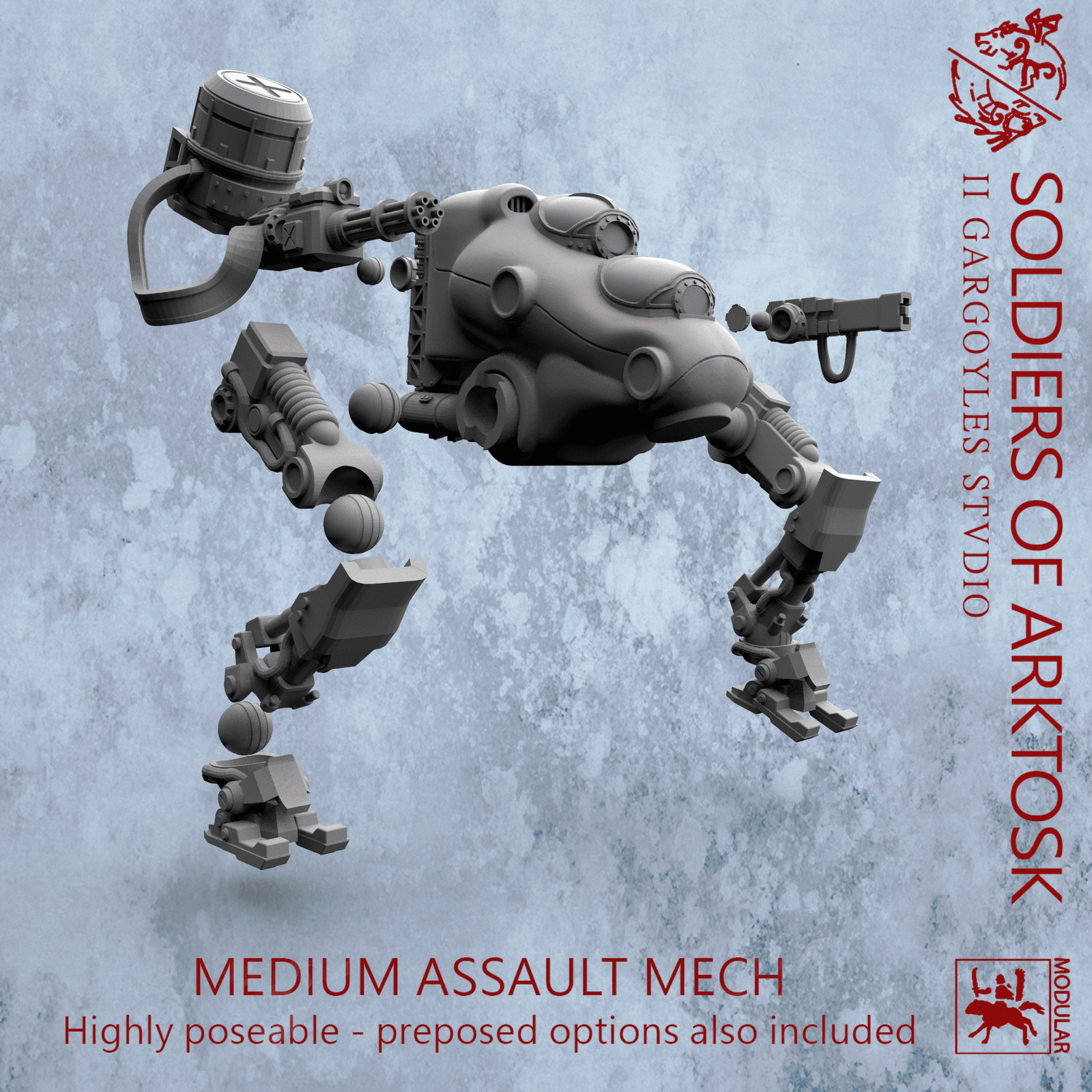 Soldiers of Arktosk - Medium Assault Mech | Modular War Machine for the Battlefield | Buy Online from The Home Crafters