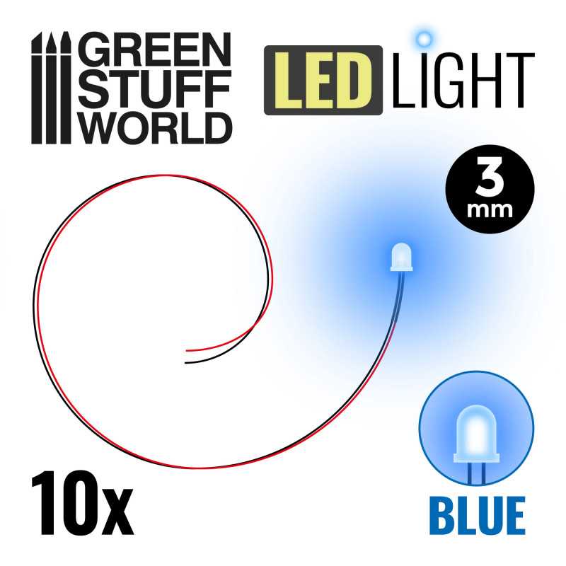 Green Stuff World: 3mm LED Lights for Dioramas - 10pc | Buy Online from The Home Crafters