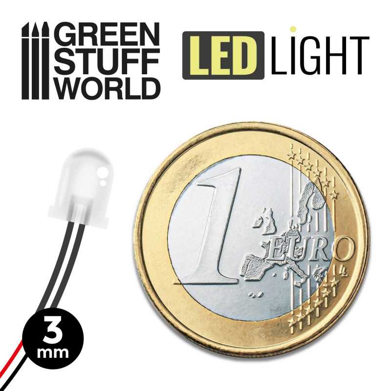 Green Stuff World: 3mm LED Lights for Dioramas - 10pc | Buy Online from The Home Crafters