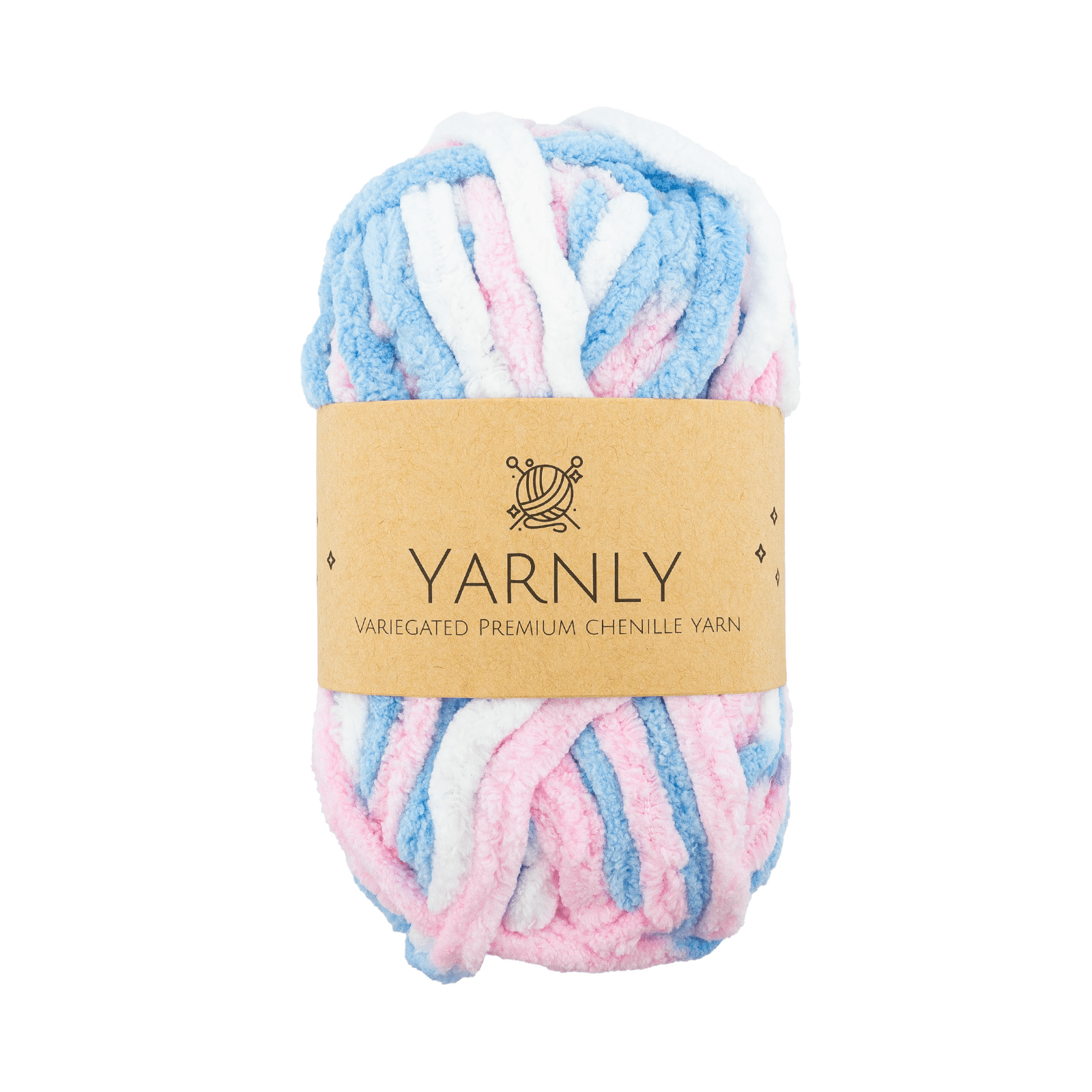 Yarnly Variegated Premium Chenille Yarn - 50g | Buy Online from The Home Crafters