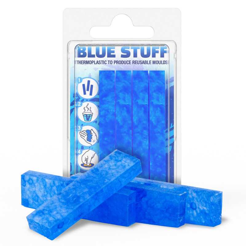 Green Stuff World: Blue Stuff Thermoplastic Mold Bars - 4pc | Buy Online from The Home Crafters