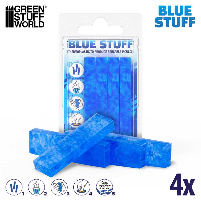 Green Stuff World: Blue Stuff Thermoplastic Mold Bars - 4pc | Buy Online from The Home Crafters