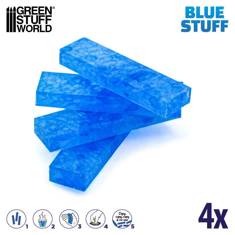 Green Stuff World: Blue Stuff Thermoplastic Mold Bars - 4pc | Buy Online from The Home Crafters