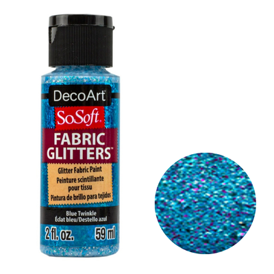 DecoArt SoSoft Acrylic Glitter Fabric Paint - 2oz