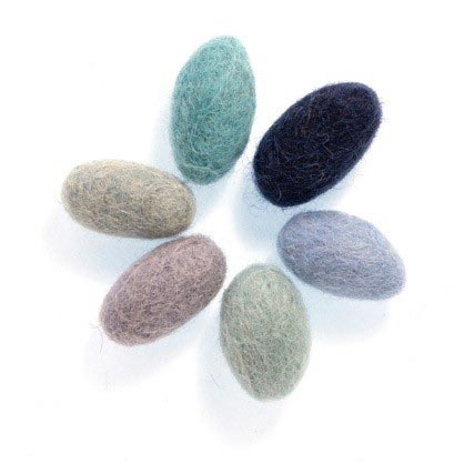 Needle Felt Shapes: Eggs - 6pk