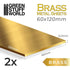 Green Stuff World: Brass Metal Sheets 60 x 120mm - 2pc